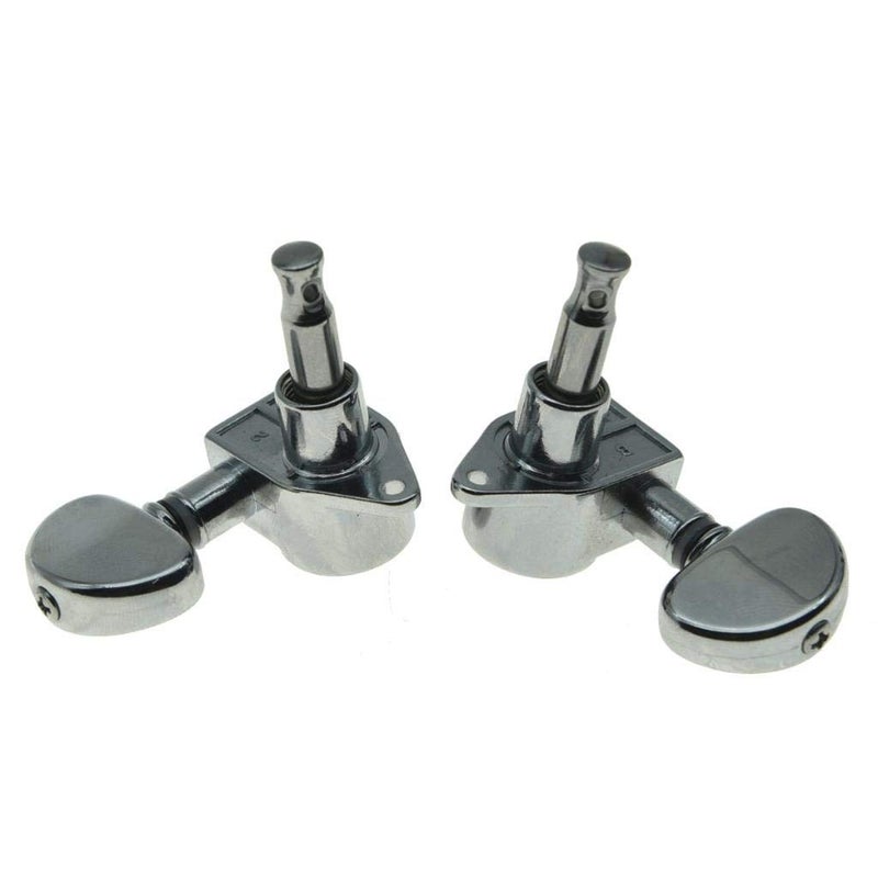 Wilkinson 3x3 ROTO Style Full Size Sealed Guitar Tuners Tuning Keys Pegs Guitar Machine Heads Fits USA Les Paul or Acoustic Guitars Chrome - Image 5